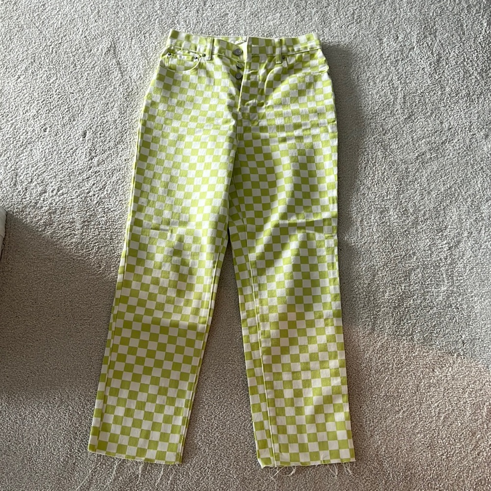 PacSun checkered green jeans